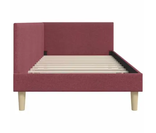 Stūra Gultas Rāmis Cits Ar Galvas Klāju Vīnsarkans 80 X 200 Cm Vidaxl