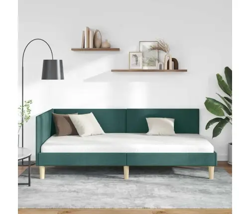 Nurgavoodi Raam Peaga Tume Rohelise 90 Cm X 190 Cm Samet