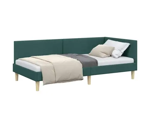 Nurgavoodi Raam Peaga Tume Rohelise 90 Cm X 190 Cm Samet