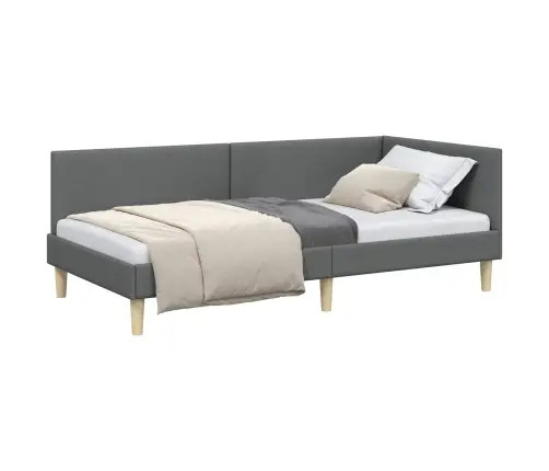 Kampinė Lovos Konstrukcija Tamsiai Pilka 90 Cm X 200 Cm