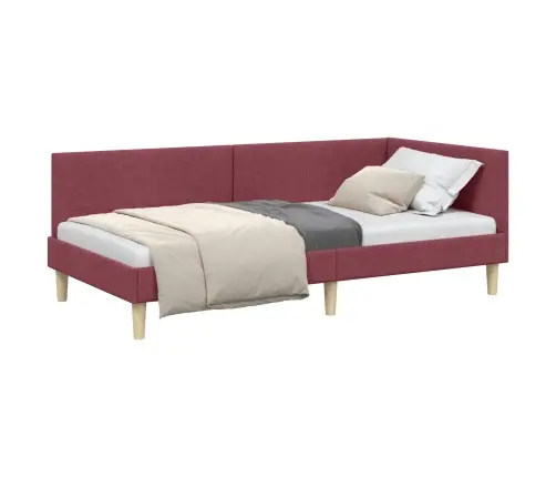 Kampinė Lovos Konstrukcija Vyno Raudona 90 Cm X 200 Cm