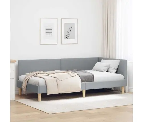 Kampinė Lovos Konstrukcija Šviesiai Pilka 100 Cm X 200 Cm