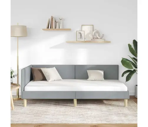 Kampinė Lovos Konstrukcija Šviesiai Pilka 100 Cm X 200 Cm