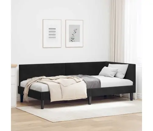 Kampinė Lovos Konstrukcija Kita Su Galvūgalio Juoda 80 X 200 Cm