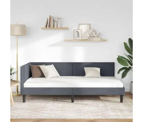 Stūra Gultas Rāmis Cits Tumši Pelēka 90 X 190 Cm Vidaxl