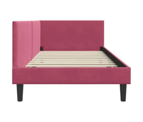 Kampinė Lovos Konstrukcija Vyno Raudona 90 Cm X 190 Cm