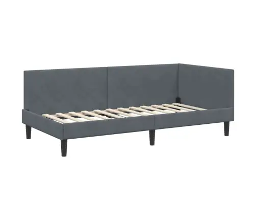 Kampinė Lovos Konstrukcija Tamsiai Pilka 90 X 200 Cm