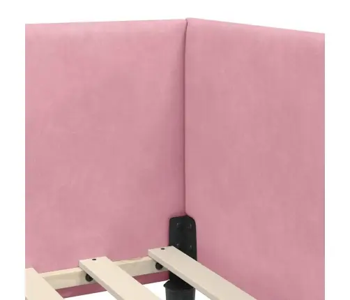 Nurgavoodi Raam Peaga Roosa 90 Cm X 200 Cm Polüester Ja Vineer