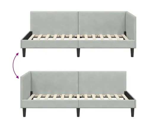 Nurgavoodi Raam Peaga Helehall 100 Cm X 200 Cm Sametjapuit