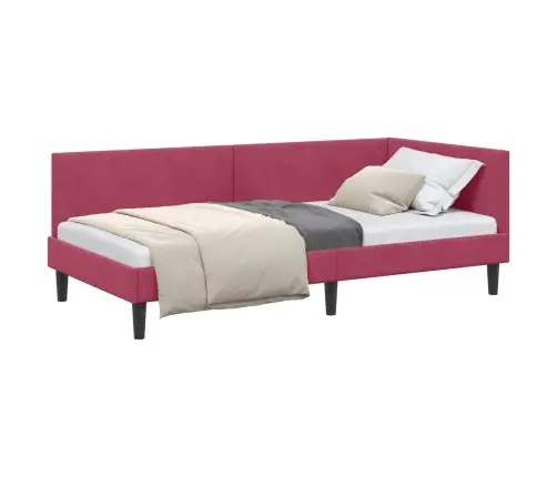 Kampinė Lovos Konstrukcija Vyno Raudona 100 Cm X 200 Cm