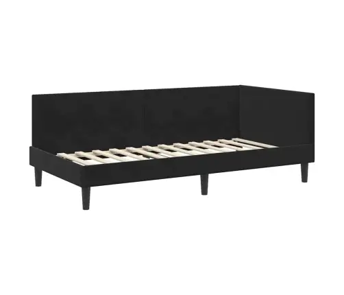 Kampinė Lovos Konstrukcija Juoda 100 Cm X 200 Cm Aksomas