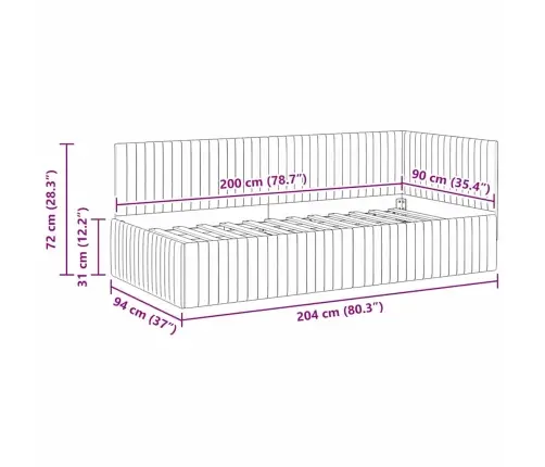 Nurgavoodi Raam Peaga Roosa 90 Cm X 200 Cm Samet