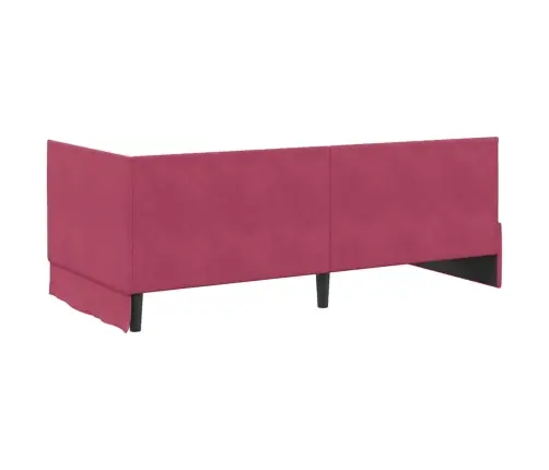 Kampinė Lovos Konstrukcija Vyno Raudona 90 Cm X 200 Cm Aksomas