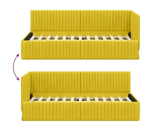 Nurgavoodi Raam Peaga Kollane 90 Cm X 200 Cm Samet