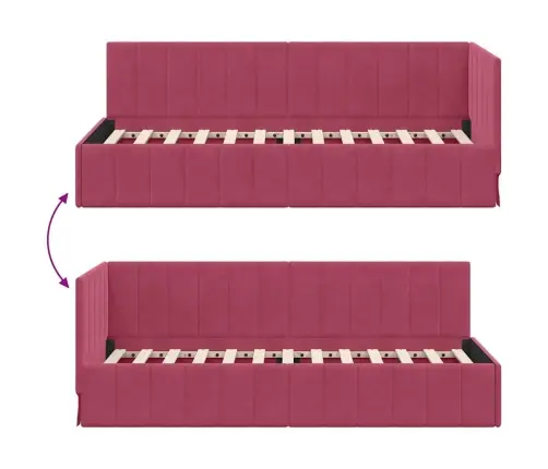 Nurgavoodi Raam Peaga Veinpunane 80 Cm X 200 Cm Samet