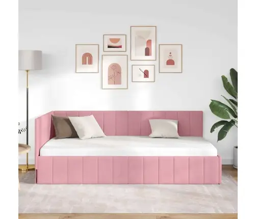 Nurgavoodi Raam Peaga Roosa 90 Cm X 200 Cm Samet