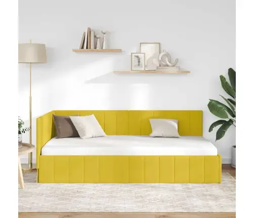 Nurgavoodi Raam Peaga Kollane 90 Cm X 200 Cm Samet