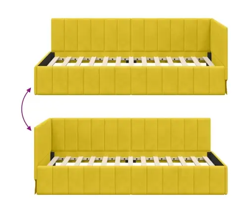 Nurgavoodi Raam Peaga Kollane 90 Cm X 200 Cm Samet