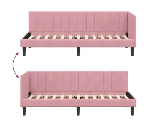 Nurgavoodi Raam Peaga Roosa 80 Cm X 200 Cm Samet