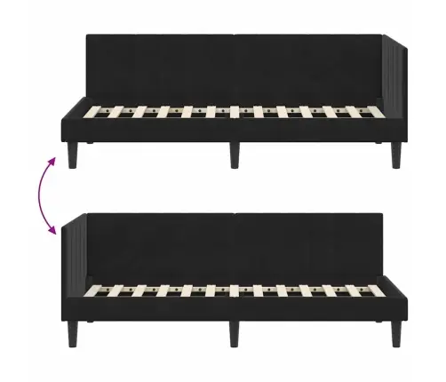 Nurgavoodi Raam Peaga Must 80 Cm X 200 Cm Samet