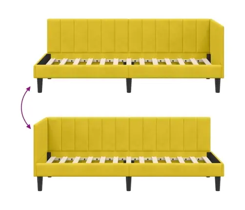 Nurgavoodi Raam Peaga Kollane 80 Cm X 200 Cm Samet