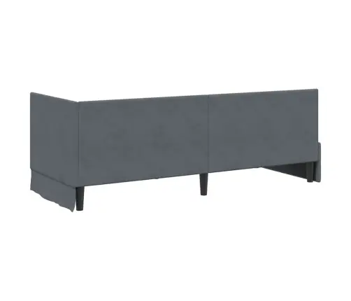 Stūra Gultas Rāmis Tumši Pelēka 80 X 200 Cm Samts Vidaxl