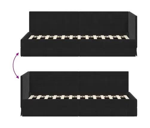 Nurgavoodi Raam Peaga Must 80 Cm X 200 Cm Samet