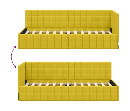 Nurgavoodi Raam Peaga Kollane 80 Cm X 200 Cm Samet