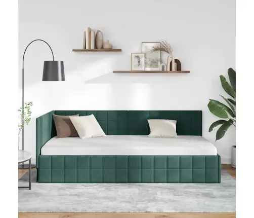 Nurgavoodi Raam Peaga Tume Rohelise 100 Cm X 200 Cm Samet