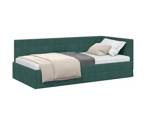 Nurgavoodi Raam Peaga Tume Rohelise 100 Cm X 200 Cm Samet