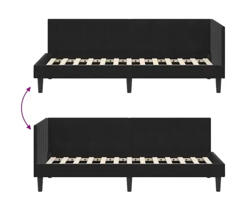 Nurgavoodi Raam Peaga Must 80 Cm X 200 Cm Samet