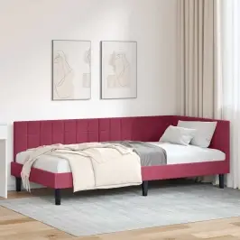 Nurgavoodi Raam Peaga Veinipunane 90 X 190 Cm Samet