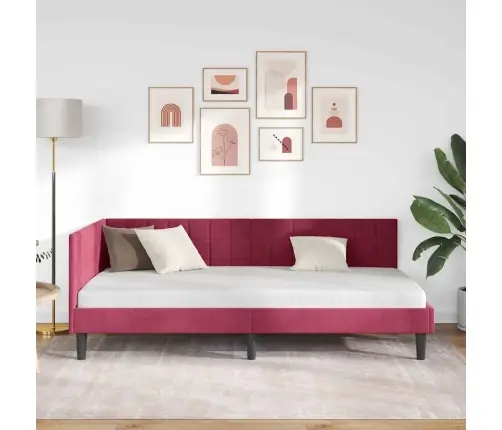 Nurgavoodi Raam Peaga Veinipunane 90 X 190 Cm Samet