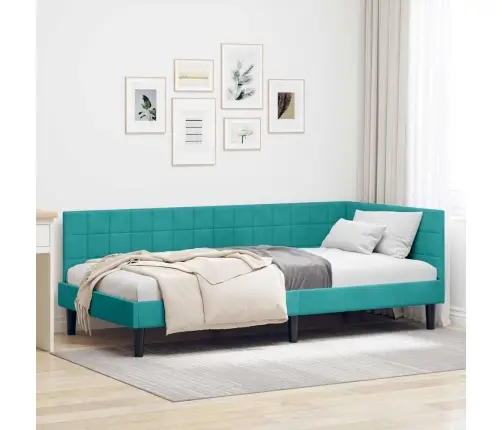 Nurgavoodi Raam Peaga Türkiis 90 Cm X 200 Cm Samet