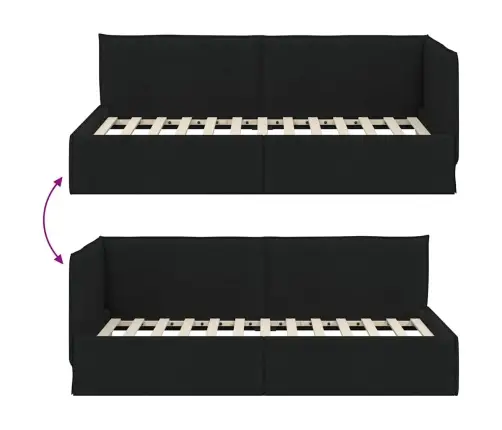 Nurgavoodi Raam Peaga Must 100 Cm X 200 Cm Samet