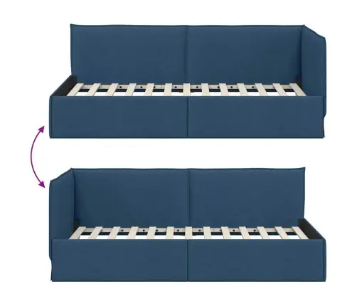 Nurgavoodi Raam Peaga Sinine 90 X 200 Cm Samet