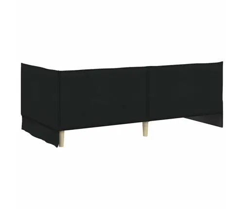 Kampinė Lovos Konstrukcija Juoda 100 X 200 Cm Aksomas