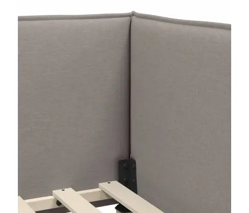 Kampinė Lovos Konstrukcija Taupe 100 X 200 Cm Aksomas