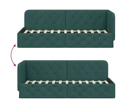 Nurgavoodi Raam Peaga Tume Rohelise 80 X 200 Cm Kangas