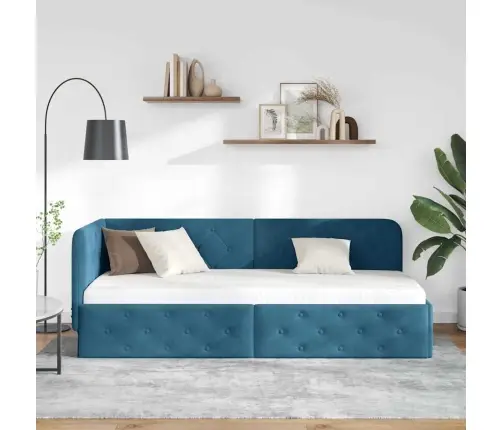 Nurgavoodi Raam Peaga Sinine 80 X 200 Cm Samet