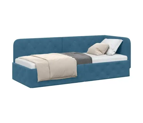 Nurgavoodi Raam Peaga Sinine 80 X 200 Cm Samet