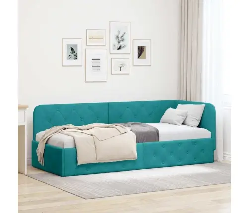 Nurgavoodi Raam Peaga Türkiis 80 X 200 Cm Samet