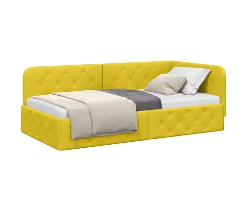 Nurgavoodi Raam Peaga Kollane 90 X 190 Cm Samet