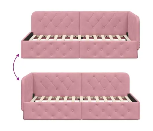 Nurgavoodi Raam Peaga Roosa 90 X 200 Cm Samet