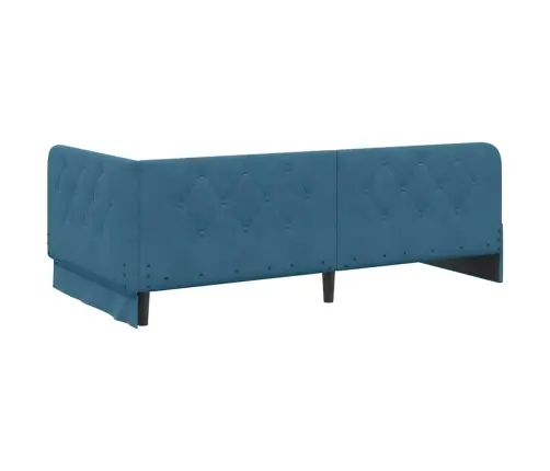 Nurgavoodi Raam Peaga Sinine 100 X 200 Cm Samet