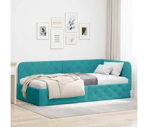 Kampinė Lovos Konstrukcija Turkio 100 X 200 Cm Aksomas