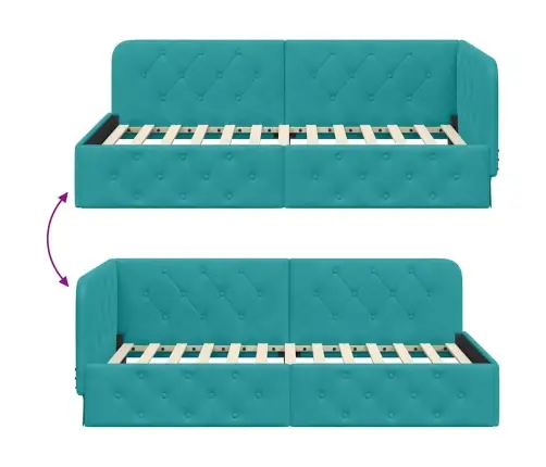 Kampinė Lovos Konstrukcija Turkio 100 X 200 Cm Aksomas