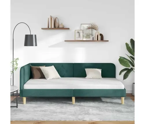 Nurgavoodi Raam Peaga Tume Rohelise 90 X 190 Cm Kangas