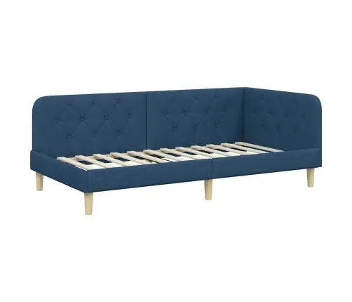 Kampinė Lovos Konstrukcija Mėlyna 100 X 200 Cm Audinys