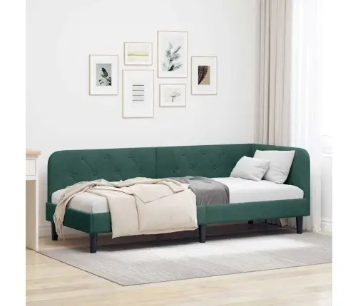 Nurgavoodi Raam Peaga Tume Rohelise 80 X 200 Cm Samet